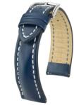 Hirsch Curea Hirsch Heavy Calf - albastru - 22 mm - L - Standardní délka (doporučujeme) - 18 mm - Argint + 5 ani garanție și cadou GRATUIT (P77141)