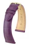 Hirsch Curea Hirsch London Alligator - mov, mat - 18 mm - L - Standardní délka (doporučujeme) - 14 mm - Argint + 5 ani garanție și cadou GRATUIT (P98985)