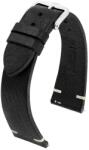 Hirsch Curea Hirsch Bagnore - neagră - 20 mm - M - Střední délka - 16 mm - Argint + 5 ani garanție și cadou GRATUIT (P101107)