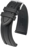Hirsch Curea Hirsch Hevea - neagră - 18 mm - L - Standardní délka (doporučujeme) - 16 mm - Argint + 5 ani garanție și cadou GRATUIT (P48787)