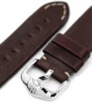 Hirsch Curea Hirsch Ranger pentru Apple Watch - maro - 20 mm - L - Standardní délka (doporučujeme) - 20 mm - Argint + 5 ani garanție și cadou GRATUIT (P112341)