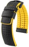 Hirsch Curea Hirsch Ayrton - negru-galben - 20 mm - L - Standardní délka (doporučujeme) - 18 mm - Negru + 5 ani garanție și cadou GRATUIT (P77107)
