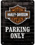 Nostalgic Art Germany Placă metalică 15 x 20 - Harley-Davidson Parking Only - Parcare Doar pentru Harley-Davidson (26117)