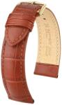 Hirsch Curea Hirsch Duke (NO QR) - maro auriu - 16 mm - L - Standardní délka (doporučujeme) - 14 mm - De aur + 5 ani garanție și cadou GRATUIT (P89709)