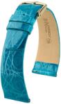 Hirsch Curea Hirsch Prestige Crocodile - turcoaz - 14 mm - M - Střední délka - 10 mm - Argint + 5 ani garanție și cadou GRATUIT (P99418)