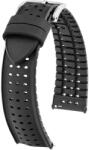 Hirsch Curea Hirsch Nyad - negru - 20 mm - L - Standardní délka (doporučujeme) - 18 mm - Argint + 5 ani garanție și cadou GRATUIT (P128071)