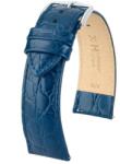 Hirsch Curea Hirsch Crocograin - albastră - 12 mm - M - Střední délka - 10 mm - Argint + 5 ani garanție și cadou GRATUIT (P39668)