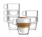 Vialli Design 6 db-os duplafalú pohár szett 280ml Senso (7442)