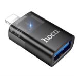 hoco. iPhone 14 Plus / 14 Pro Max / 14 Pro Adaptor HOCO UA36 cu mufă USB - Lightning, OTG, NEGRU (UA36)