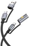 hoco. Cablu de încărcare HOCO U138 2-în-1 USB/Type-C - Type-C/priză de brichetă, 120 cm, NEGRU (U138 CL BLACK)