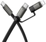 hoco. Cablul de date HOCO X125 2-în-1 pentru iPhone 14 Plus / 14 Pro Max / 14 Pro, Type-C - Lightning/Type-C, 100 cm, NEGRU (X125 BLACK)