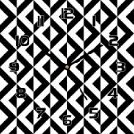 Coloray Szép üveg falióra Geometrikus illúzió 30x30 cm (pl-zsk-30x30-TD-318)