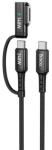 hoco. Cablu de încărcare HOCO U142 2-în-1 Type-C - Type-C/Magsafe 3, 180 cm, NEGRU (U142)