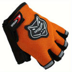 FIXATO Manusi ciclism FIXATO pentru Bicicleta si Fitness cu protectie palma, din Material Respirabil, marime universala, Portocalii (manusi-ciclism-portocalii)