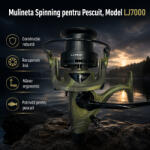 FOXMAG24 Mulineta Spinning pentru Pescuit, Model LJ7000 (FOX386283)