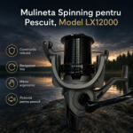 FOXMAG24 Mulineta Spinning pentru Pescuit, Model LX12000 (FOX386286)