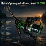 FOXMAG24 Mulineta Spinning pentru Pescuit, Model TM 12000 (FOX386281)