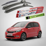 TeamCar Ștergătoare Skoda Citigo-e iV NE1 2019-2024 | Set Față+Spate Flat - TeamCar® (TC-CITIGO-E-600-400-250)