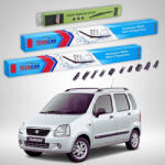 TeamCar Ștergătoare Suzuki Wagon R+ EM 1997-2000 | Set Față și Spate Flat Premium - TeamCar® (TC-SUZWRPEM9700500450340FP)