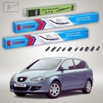 TeamCar Ștergătoare Seat Toledo 5P2 2004-2009 | Set Față și Spate Flat - TeamCar® (TC-TOLEDO5P2PT650650330FU)