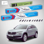 TeamCar Ștergătoare Skoda Kodiaq I NS6/NS7 2016-prezent | Set Față și Spate - TeamCar® (TC-KODIAQ-I-NS6-600-525-330-FU)