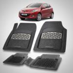 TeamCar® Covorase Mazda 2 DE Facelift Hatchback 3 Usi Compatibile 2010-2014 | Silver (TCMZDcAGKWQ)