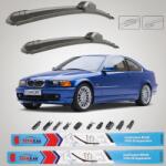TeamCar Ștergătoare BMW Seria 3 E46 Coupe (1999-2006) | Set Față - TeamCar® (BMWE46CP9906ST575500)