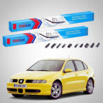 TeamCar Ștergătoare Seat Leon 1M1 1998-2006 | Set Față Flat - TeamCar® (TC-LEON1M1HOOK530475FU)