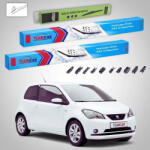 TeamCar Ștergătoare Seat Mii KF1 2011-2019 | Set Față și Spate Flat - TeamCar® (TC-MIIKF1PB16600400250FU)