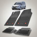 TeamCar Covorase Tip Tavita Compatibile Volkswagen Caddy 2015-2020 , Negru (SK9my63vw65f8JH59)
