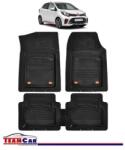TeamCar® Covorase Auto TeamCar® Kia Picanto JA (2017-prezent) - Negru - Cauciuc Rezistent Tip Tavita (KIA-42BA2C55)