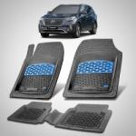 TeamCar Covorase Auto Hyundai Grand Santa Fe (2016-2018) - Cauciuc Tip Tavita-Blue (HYUa77hgfra2015tre)