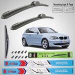 TeamCar Ștergătoare BMW Seria 1 E81 (2006-2012) Flat | Set Complet - TeamCar® (TCBMWS1E8106120FLSC)