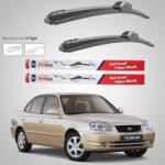TeamCar Ștergătoare Hyundai Accent (2003-2006) Flat | Set față - TeamCar® (TCahyu750i400)