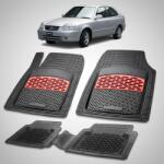 TeamCar® Covorase Auto Cauciuc Tip Tavita Hyundai Accent II (1999-2005) - Red (HYUtyHYUh1999)