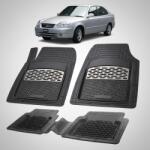 TeamCar Covorase Auto Cauciuc Tip Tavita Hyundai Accent II (1999-2005) - Silver (HYUqHYUsa1999)