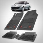TeamCar Covorase Cauciuc tip Tavita Compatibile Peugeot 206 Plus Hatchback 5 usi, Black (CsRwPEq77BACag199)