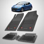 TeamCar Covorase Auto Tip Tavita Compatibile Peugeot 207 Hatchback (5 usi 2006-2009)-Black (CVRsPEUGEOTxx7s2006)