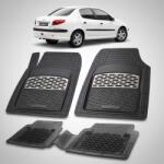 TeamCar® Covorase Tavita Cauciuc Compatibile Peugeot 206 Sedan 2006-2012, Silver (CVRw8sasfATCHBACag199)