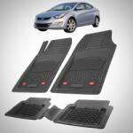 TeamCar® Covorase Auto Cauciuc Compatibile Hyundai Elantra V (MD/UD, 2010-2015)- Black (HYUfrHas20dewqS1)