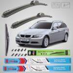 TeamCar Ștergătoare BMW Seria 3 E91 (2005-2008) Flat | Set Complet - TeamCar® (TCBMWS3E9105080FLSC)