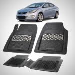 TeamCar Covorase Auto Cauciuc Compatibile Hyundai Elantra V (MD/UD, 2010-2015)- Silver (HYUfrHa6ydewqS1)