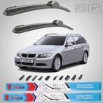 TeamCar Ștergătoare BMW Seria 3 E91 (2005-2008) Flat | Set Față - TeamCar® (TCBMWS3E9105080FLSF)