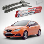 TeamCar Ștergătoare Seat Ibiza 6J 2008-2017 | Set Față Flat - TeamCar® (TC-IBIZA6JHOOK600400F)