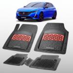 TeamCar® Covorase Auto Tip Tavita Compatibile Peugeot 308 III (P5: 2021-2025) Red (C77q66y5308I207)