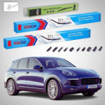 TeamCar Ștergătoare Porsche Cayenne 958 2010-2018 | Set Față și Spate Flat - TeamCar® (TC-PORSCHECAYENNE958650650340FU)
