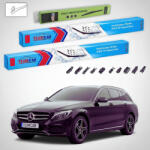 TeamCar Ștergătoare Mercedes-Benz Clasa C S205 T-Model 2014-prezent | Set Față și Spate Flat - TeamCar® (TC-MBCLASACS205145505502800FU)
