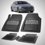 TeamCar Covorase Auto Cauciuc Compatibile Hyundai Elantra VII (2020-2024) -Silver (HYUfrHYU5r2020q299S1)
