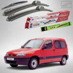 TeamCar Ștergătoare Citroën Berlingo Gen I (M49/M59) MPV 2-Door 1996-2008 | Set Față și Spate Flat - TeamCar® (TC-BER1D550550350350FL)