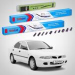 TeamCar Ștergătoare Mitsubishi Carisma Hatchback (DA_) 1995-2003 | Set Față și Spate Flat Premium - TeamCar® (TC-CARISMAFSFP)